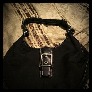Authentic black Coach shoulder bag